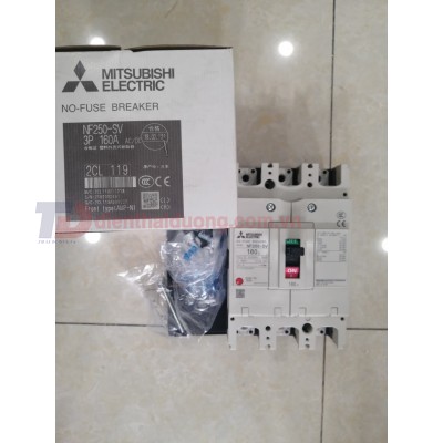 MCCB MITSUBISHI 3P 160A 36kA ( NF250-SV ) | NF250-SV 3P 160A | Cầu