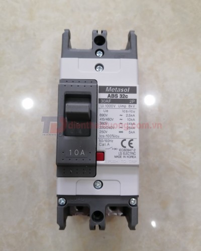 MCCB LS 2P 10A 25kA ( ABS32c )