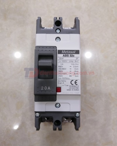 MCCB LS 2P 20A 25kA ( ABS32c )