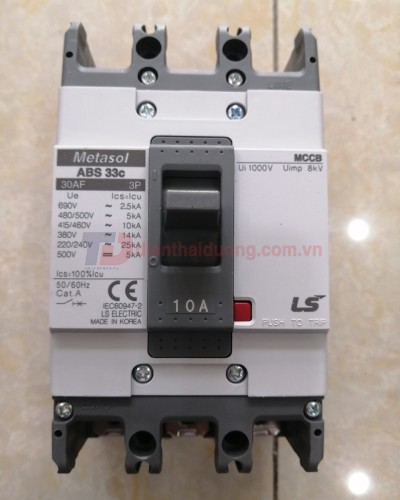 MCCB LS 3P 10A 14kA ( ABS33c )