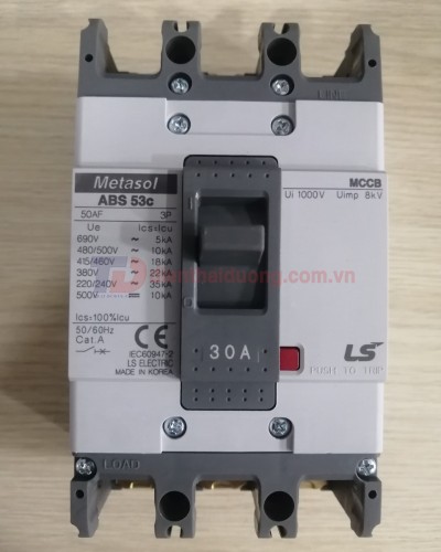 MCCB LS 3P 30A 22kA ( ABS53c )