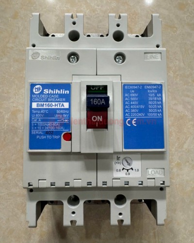 MCCB SHIHLIN 3P 160A 50kA ( BM160-HTA )