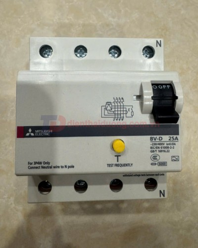 RCCB MITSUBISHI 4P 25A 30mA/300mA ( BV-D )