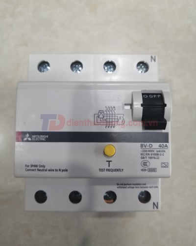 RCCB MITSUBISHI 4P 40A 30mA/300mA ( BV-D )