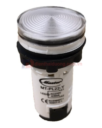 Đèn báo led MASTER Ø22 màu trắng IP65 ( MT-PL22-W )