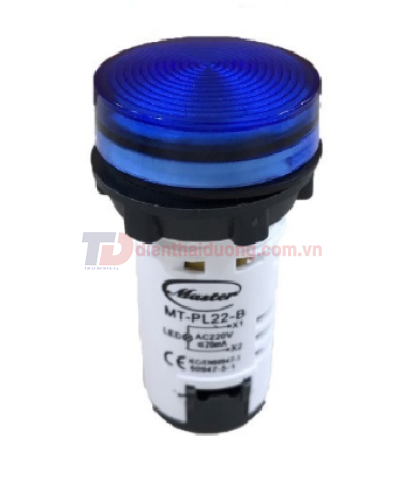 Đèn báo led MASTER Ø22 màu xanh dương IP65 ( MT-PL22-B )