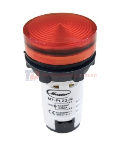 Đèn báo led MASTER Ø22 màu đỏ IP65 ( MT-PL22-R )