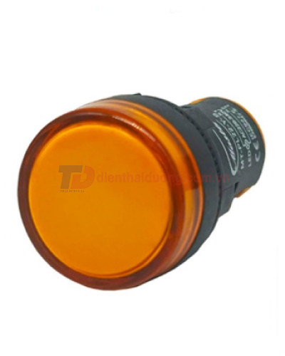 Đèn báo led MASTER Ø22 màu vàng loại đầu phẳng ( MT-PL22-Y-S )