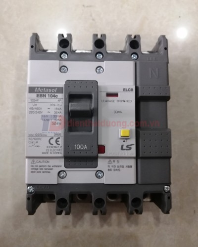 ELCB LS 4P 100A 30mA 18kA  ( EBN104c )