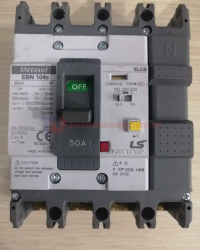 ELCB LS 4P 50A 30mA 18kA  ( EBN104c )