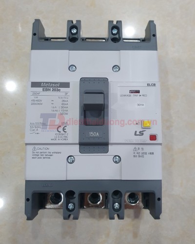 ELCB LS 3P 150A 100/200/500mA 26kA  ( EBN203c )