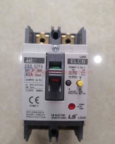 ELCB LS 2P 40A 30mA 5kA  ( EBS52Fb )