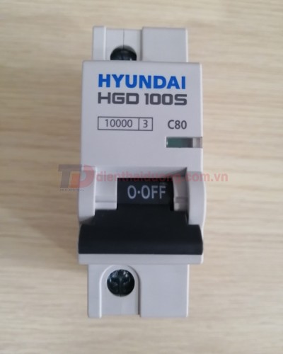 MCB HYUNDAI 1P 80A 10kA ( HGD100S )