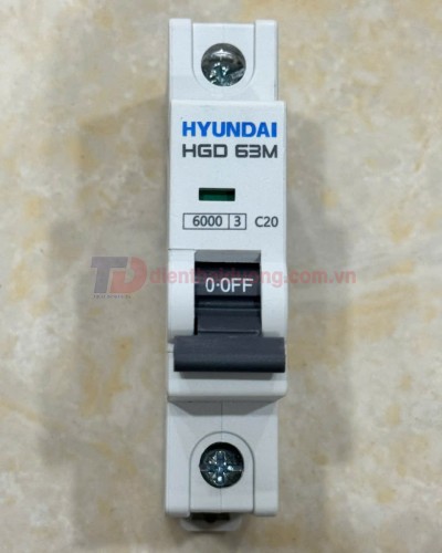 MCB HYUNDAI 1P 20A 6kA ( HGD63M )
