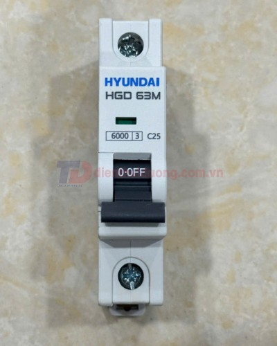 MCB HYUNDAI 1P 25A 6kA ( HGD63M )