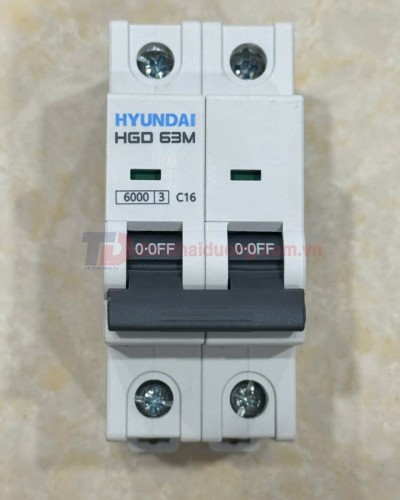MCB HYUNDAI 2P 16A 6kA ( HGD63M )