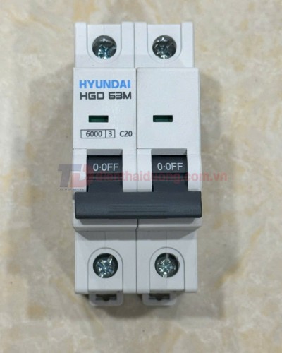 MCB HYUNDAI 2P 20A 6kA ( HGD63M )