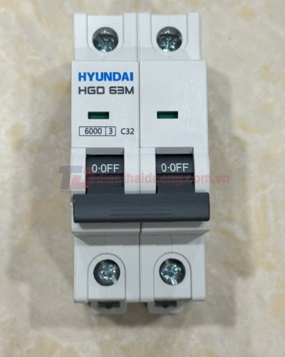 MCB HYUNDAI 2P 32A 6kA ( HGD63M )