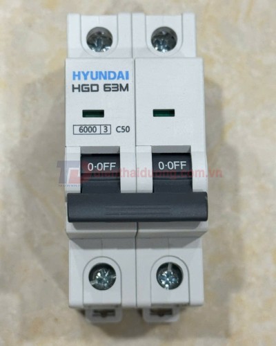 MCB HYUNDAI 2P 50A 6kA ( HGD63M )