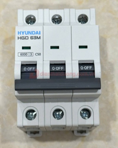 MCB HYUNDAI 3P 50A 6kA ( HGD63M )