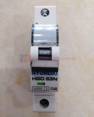 MCB HYUNDAI 1P 40A 6kA ( HGD63N )