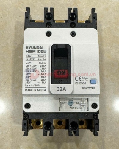 MCCB HYUNDAI 3P 32A 16kA ( HGM100E-F )