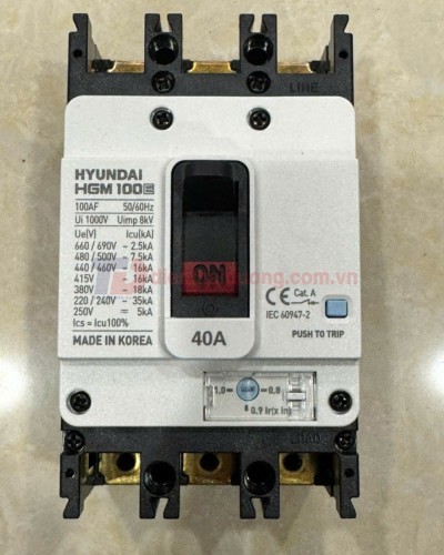 MCCB HYUNDAI 3P 40A 16kA ( HGM100E-F )