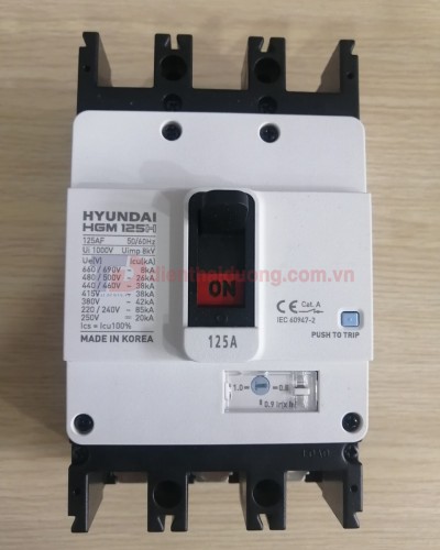 MCCB HYUNDAI 3P 125A 38kA ( HGM125H-F )