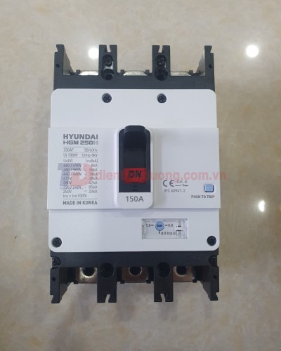 MCCB HYUNDAI 3P 150A 38kA ( HGM250H-F )