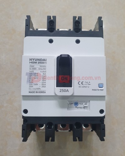 MCCB HYUNDAI 3P 250A 38kA ( HGM250H-F )