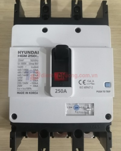 MCCB HYUNDAI 3P 250A 55kA ( HGM250L-F )