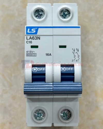 MCB LS 2P 16A 6kA ( LA63N )