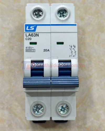 MCB LS 2P 20A 6kA ( LA63N )