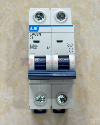 MCB LS 2P 6A 6kA ( LA63N )