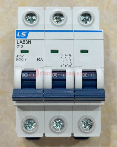 MCB LS 3P 10A 6kA ( LA63N )