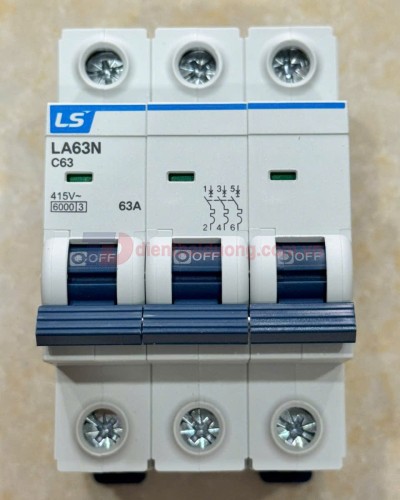 MCB LS 3P 63A 6kA ( LA63N )