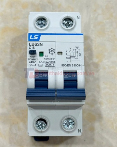 RCBO LS 1P+N 16A 6KA 30mA  ( LB63N )