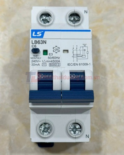 RCBO LS 1P+N 6A 6KA 30mA  ( LB63N )