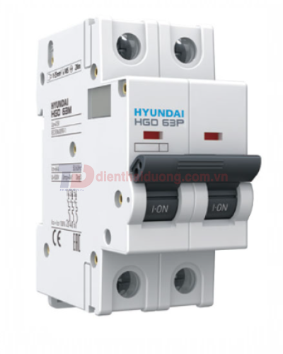 MCB HYUNDAI 2P 6A 10kA ( HGD63P )