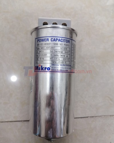 Tụ bù khô MIKRO 3P 2.5KVAr 440V ( MKC-445025KT )