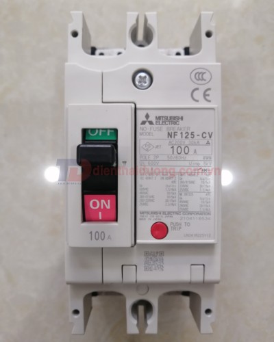 MCCB MITSUBISHI 2P 100A 30kA ( NF125-CV )