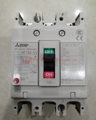 MCCB MITSUBISHI 3P 100A 10kA ( NF125-CV )