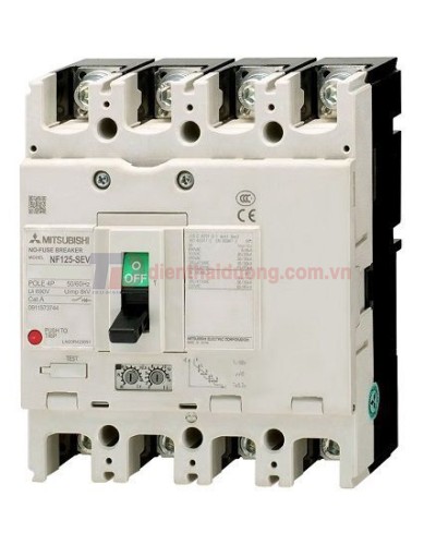 MCCB MITSUBISHI 4P 80-160A 36kA chỉnh dòng: 0.5-1.0*In ( NF250-SEV )