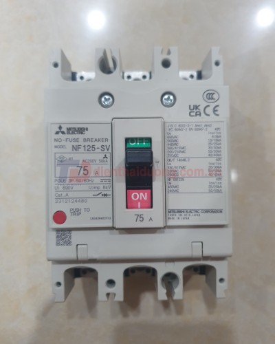 MCCB MITSUBISHI 3P 75A 30kA ( NF125-SV )