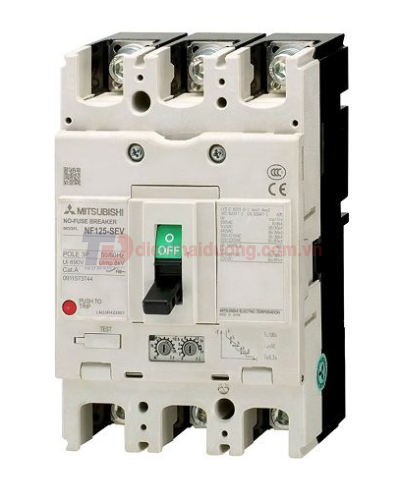 MCCB MITSUBISHI 3P 63A 36kA chỉnh dòng 0.5-1.0*In ( NF125-SEV )