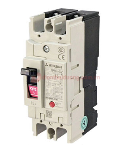 MCCB MITSUBISHI 2P 15A 25kA ( NF63-HV )