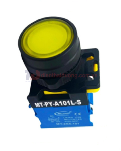 Nút nhấn RESET có đèn MASTER màu vàng loại tự nhả ( MT-PY-A101L-S )