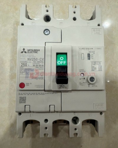 ELCB MITSUBISHI 3P 250A 30mA hoặc 1.2.500mA 25kA ( NV250-CV )