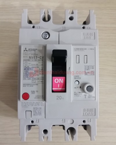 ELCB MITSUBISHI 2P 20A 30mA 7.5kA  ( NV63-CV )