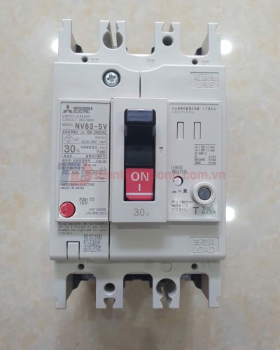 ELCB MITSUBISHI 2P 30A 30mA 15kA  ( NV63-SV )